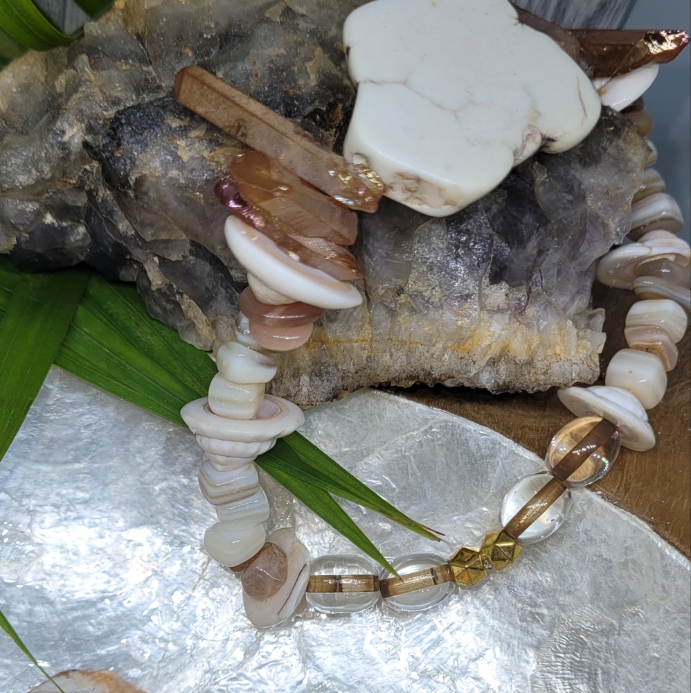 Beachy Seashell Gemstone Anklets - image 2